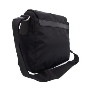 Prada Black Crossbody Leather saffiano messenger bag Nero Tessuto